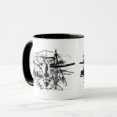 B-1 Lancer 11 oz Ringer Mok (Voorkant links)