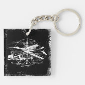 B-1 Lancer Square (dubbelzijdig) Sleutelhanger (Achterkant)
