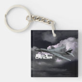 B-1 Lancer Square (dubbelzijdig) Sleutelhanger (Voorkant)