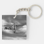 B-1 Lancer Square (dubbelzijdig) Sleutelhanger (Achterkant)