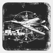 B-1 Lancer Square Stickers (Voorkant)