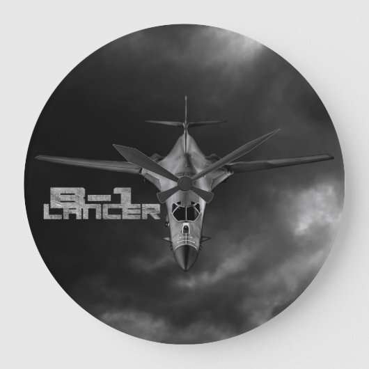 B-1 Lancering-ronde (Large) Wall Clock Grote Klok (Voorkant)