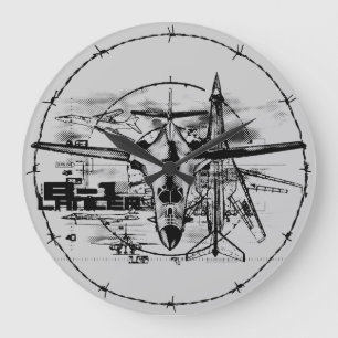 B-1 Lancering-ronde (Large) Wall Clock Grote Klok