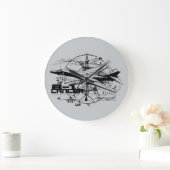 B-1 Lancering-ronde (Large) Wall Clock Grote Klok (Huis)