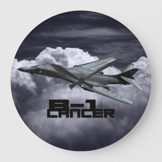 B-1 Lancering-ronde (Large) Wall Clock Grote Klok (Voorkant)