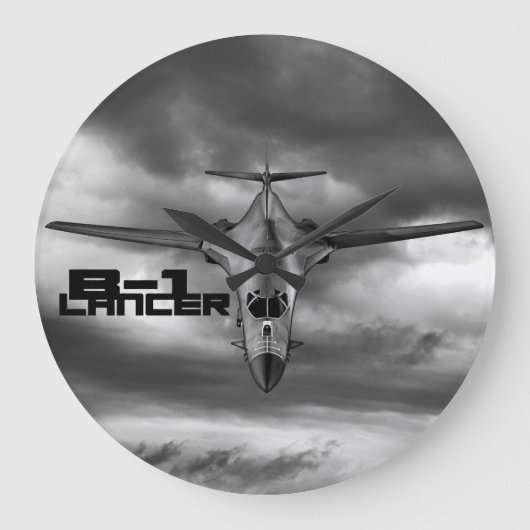 B-1 Lancering-ronde (Large) Wall Clock Grote Klok (Voorkant)