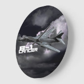 B-1 Lancering-ronde (Large) Wall Clock Grote Klok (Hoek)
