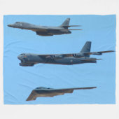 B-1B, B-52H en B-2 Fleece Deken (Voorkant (Horizontaal))