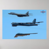 B-1B, B-52H en B-2 STRATEGISCHE BOMFORMATIE Poster (Voorkant)