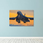 B-1B-LANCER 24x36 Canvas Afdruk (Insitu (Houten vloer))