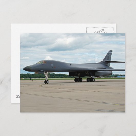 B-1B Lancer Bomber op aarde Briefkaart (Voorkant / Achterkant)