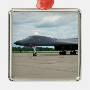 B-1B Lancer Bomber op aarde Metalen Ornament