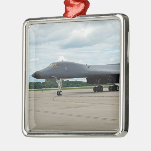 B-1B Lancer Bomber op aarde Metalen Ornament (Links)