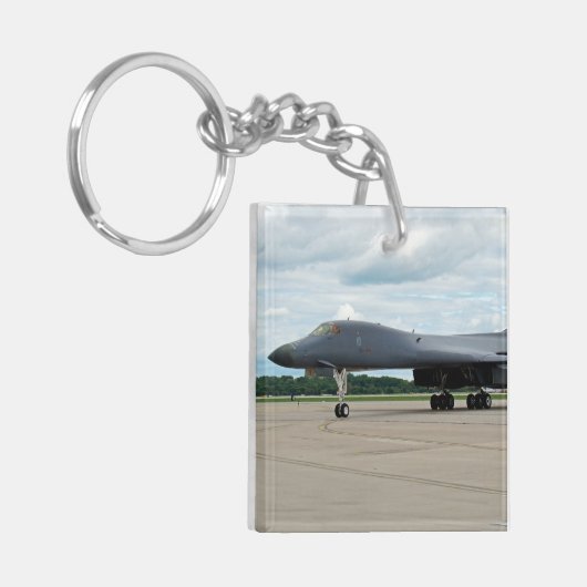 B-1B Lancer Bomber op aarde Sleutelhanger (Voorkant Links)