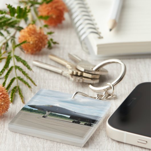 B-1B Lancer Bomber op aarde Sleutelhanger (Voorkant Rechts)