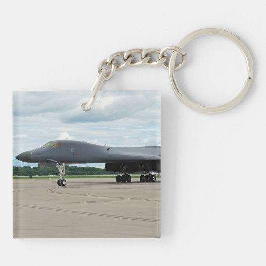 B-1B Lancer Bomber op aarde Sleutelhanger (Achterkant)
