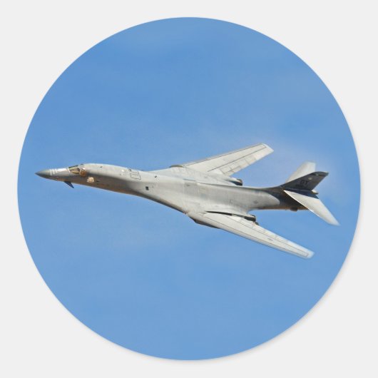 B-1B Lancer Bomber Wings Swept Ronde Sticker (Voorkant)