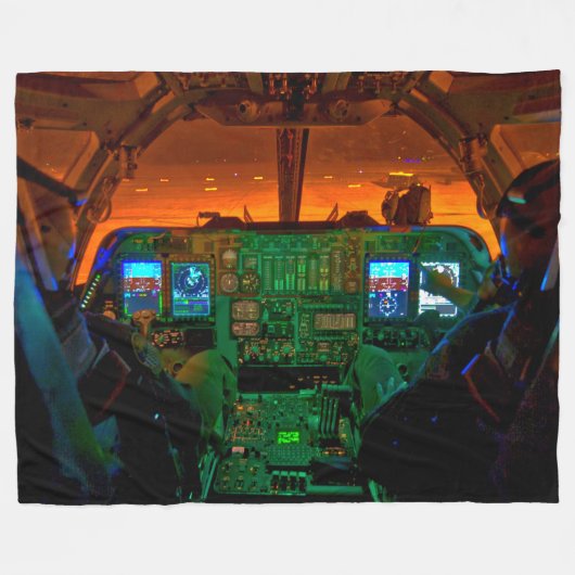 B-1B LANCER COCKPIT FLEECE DEKEN (Voorkant (Horizontaal))