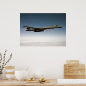 B-1B Lancer met middelpunt Poster (Keuken)