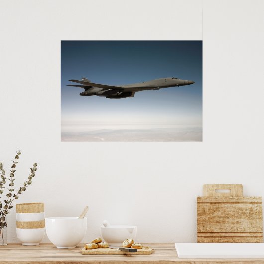 B-1B Lancer met middelpunt Poster (Keuken)