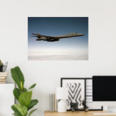 B-1B Lancer met middelpunt Poster (Thuiskantoor)