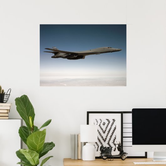 B-1B Lancer met middelpunt Poster (Thuiskantoor)