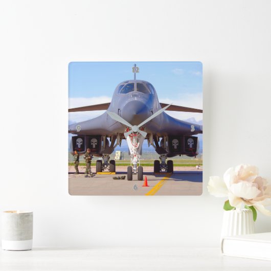 B-1B-LANCER VIERKANTE KLOK (Huis)