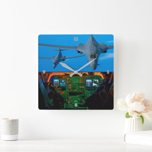 B-1B-LANCER VIERKANTE KLOK (Huis)