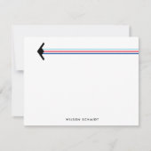 B-21 bommenwerper met Stripe Contrail Stationery Notitiekaartje (Voorkant)