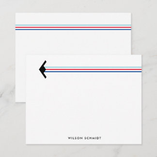 B-21 bommenwerper met Stripe Contrail Stationery Notitiekaartje