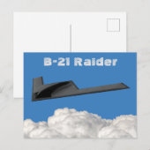 B-21 Raider Stealth Bomber Briefkaart (Voorkant / Achterkant)
