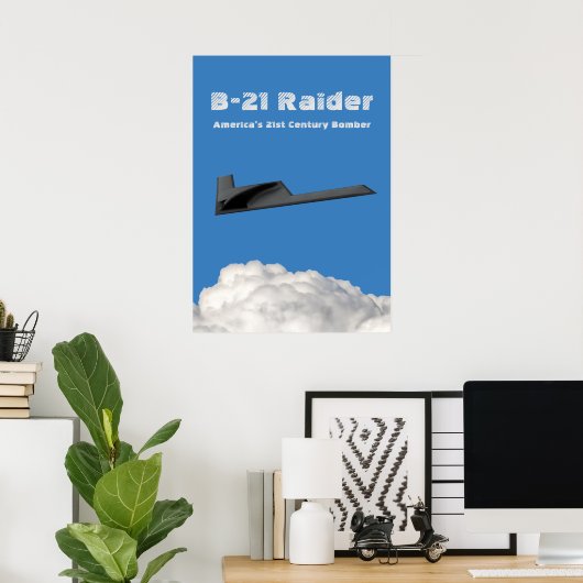 B-21 Raider Stealth Bomber Poster (Thuiskantoor)
