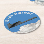 B-21 Raider Stealth Bomber Ronde Kartonnen Onderzetter (Gebogen)