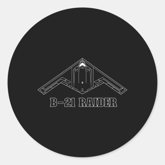 B-21 Raider Stealth Bomber Vliegtuig Usa vliegtuig Ronde Sticker (Voorkant)