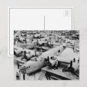 B-24 Bomber Assembly Line, 1943 Briefkaart (Voorkant / Achterkant)