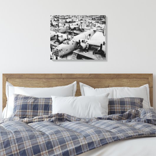 B-24 Bommenwerper, 1943 Canvas Afdruk (Insitu (Slaapkamer))