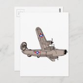 B-24 Liberator Briefkaart (Voorkant / Achterkant)