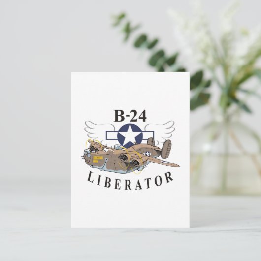 B-24 Liberator Briefkaart (Staand voorkant)