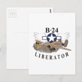 B-24 Liberator Briefkaart (Voorkant / Achterkant)