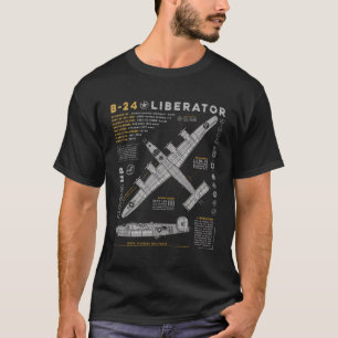 B-24 Liberator Consolidated Vliegtuig B24 Bommenwe T-shirt