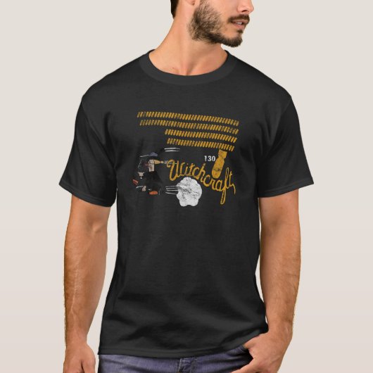 B 24 Liberator Witchcraft WW2 Bomber Nose T-shirt (Voorkant)