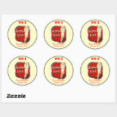 B-24 Neus Art-WW II Ronde Sticker (Vel)