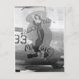 B-24 neuskunst "Old Black Magic" Briefkaart
