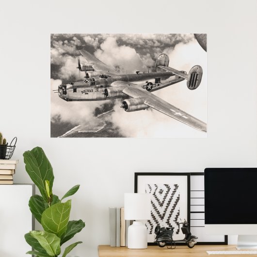 B-24 over patrouilles poster (Thuiskantoor)