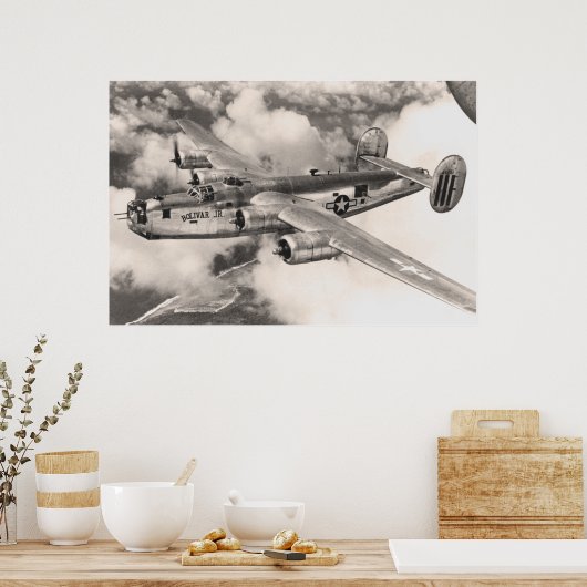 B-24 over patrouilles poster (Keuken)