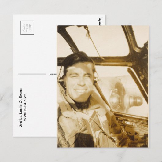 B-24 Piloot Briefkaart (Voorkant / Achterkant)