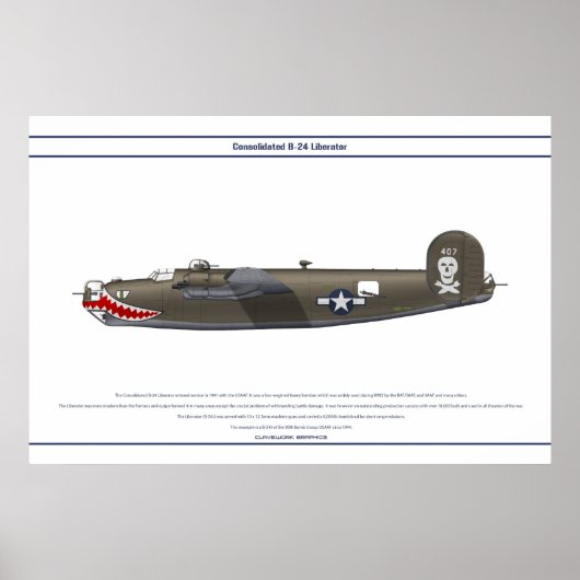 B-24J USA 90BG 1 POSTER (Voorkant)