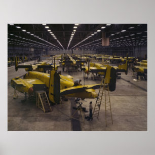 B-25 de Assemblage van de bommenwerper Poster