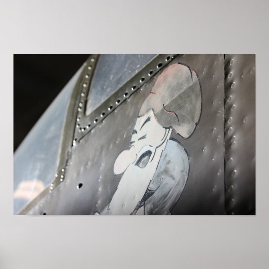 B-25 'Grumpy' Noseart afdrukken Poster (Voorkant)