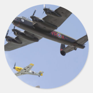 B-25 Liberator P-51 Mustang Ronde Sticker